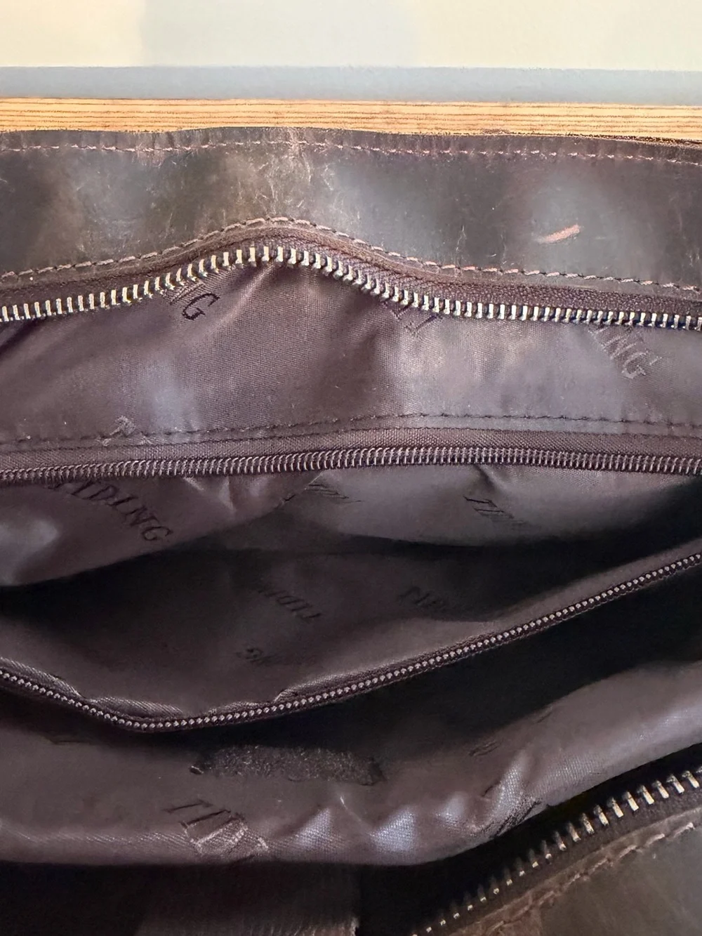Men's Brown Leather Briefcase Messenger Bag